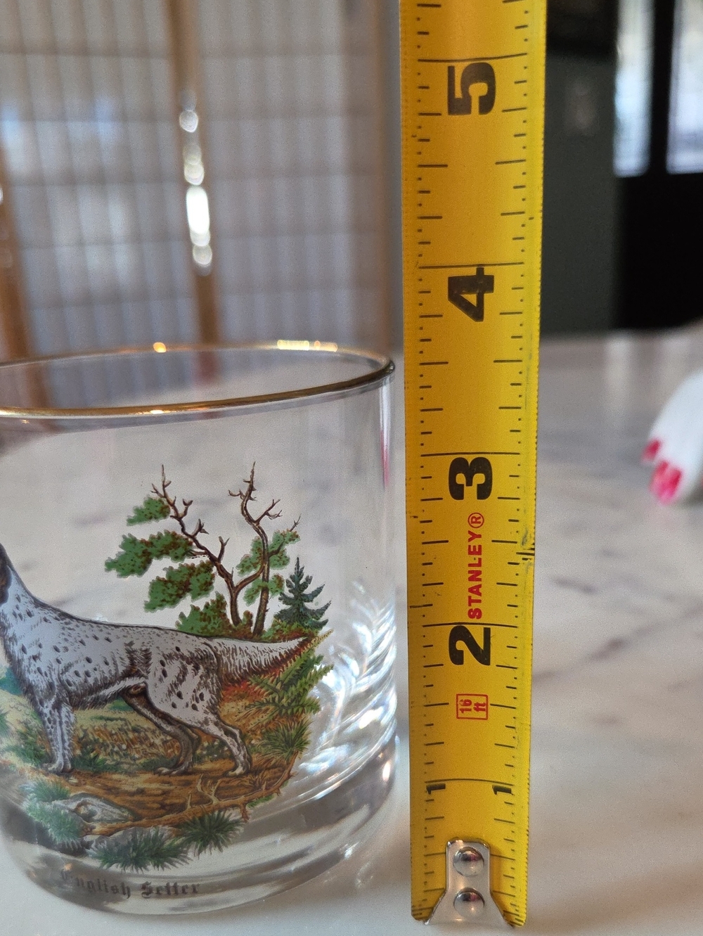 Anchor Hocking Hunting Dogs Gold Rim "On the Rocks" Glasses (2) RARE - Picture 4 of 5